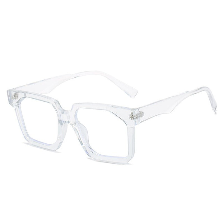 CCspace Unisex Full Rim Square PC Eyeglasses 56358 Full Rim CCspace Gray