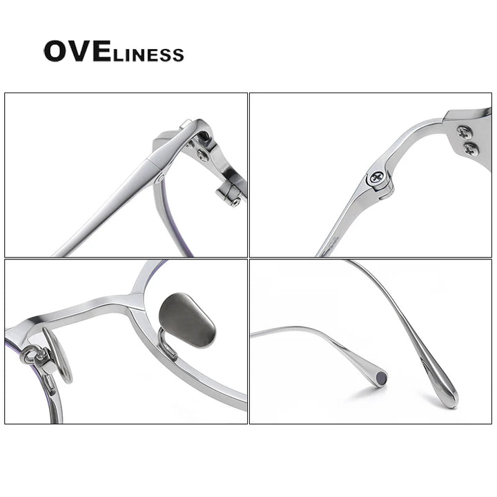 Oveliness Unisex Full Rim Polygon Titanium Eyeglasses 4821 Full Rim Oveliness