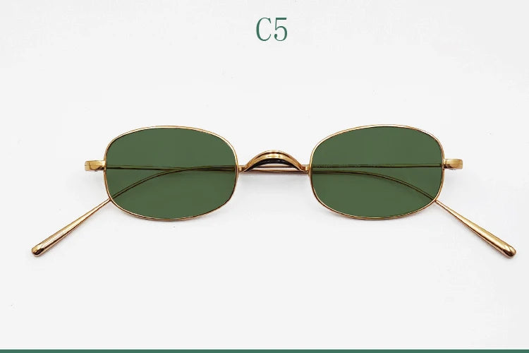 Yujo Unisex Full Rim Small Square Titanium Polarized Sunglasses 3024 Sunglasses Yujo C6 CHINA