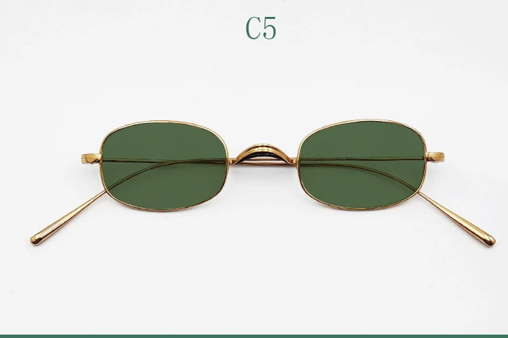 Yujo Unisex Full Rim Small Square Titanium Polarized Sunglasses 3024 Sunglasses Yujo C6 CHINA