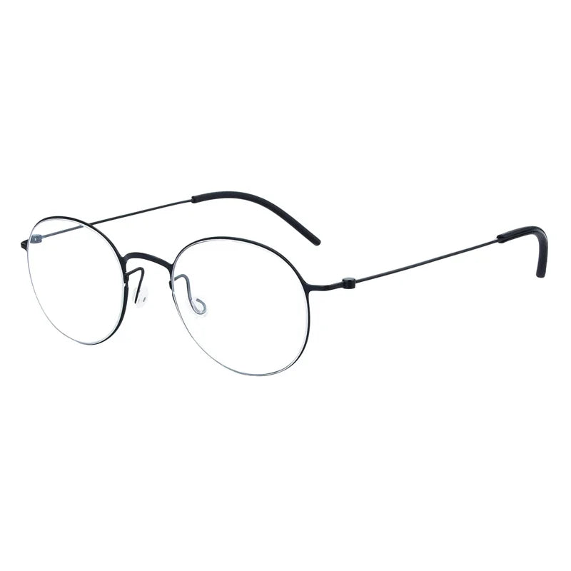 Aimee Women's Full Rim Round Screwless Titanium Eyeglasses 554204