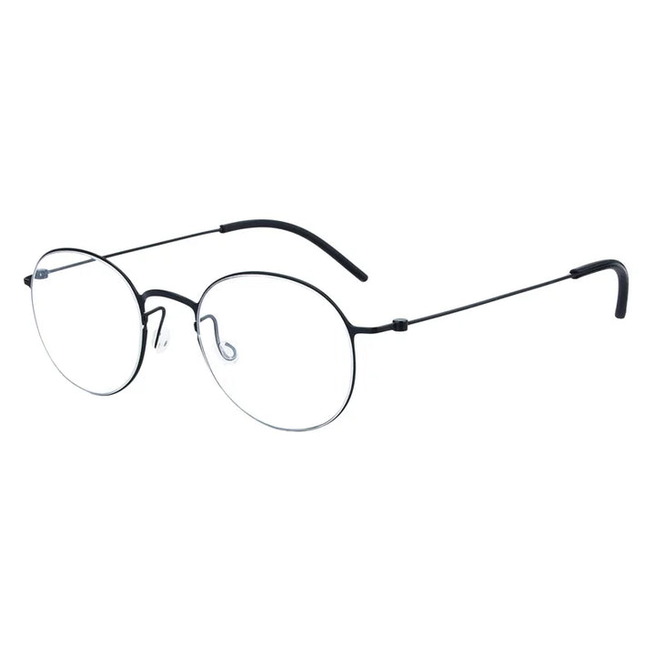 Aimee Women's Full Rim Round Screwless Titanium Eyeglasses 554204