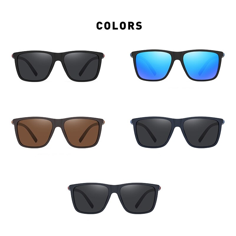 Yimaruili Men-s Full Rim Square Tr 90 Polarized Sunglasses Sunglasses Yimaruili Sunglasses