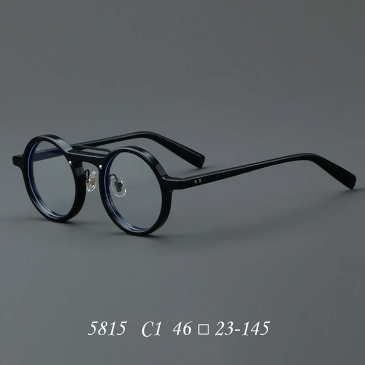 Nobler Unisex Full Rim Small Round Acetate Eyeglasses 5815 Full Rim Nobler C1