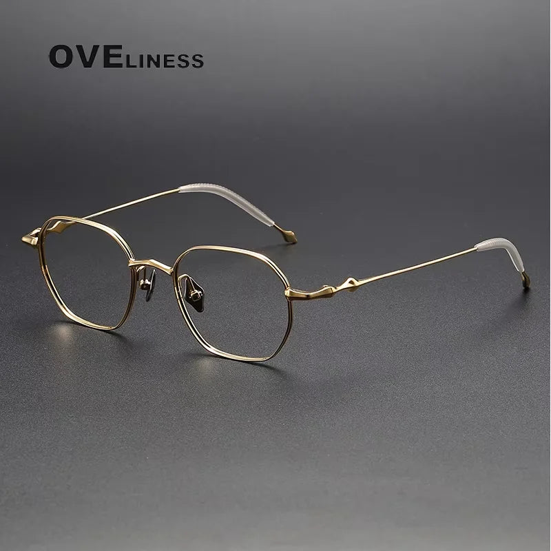 Oveliness Women's Full Rim Oval Square Titanium Eyeglasses 61135