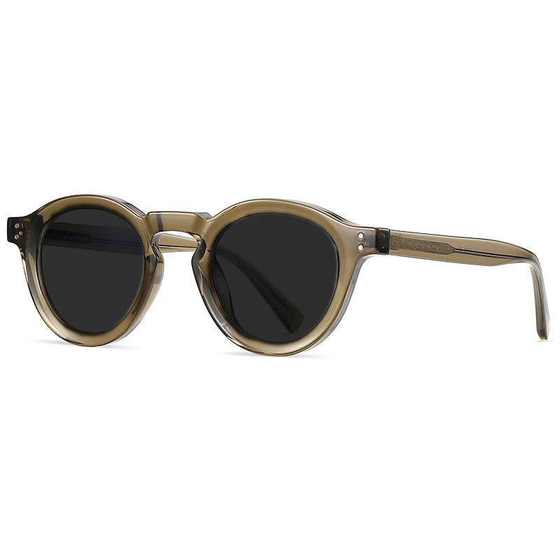 Kocolior Unisex Full Rim Small Round Acetate Eyeglasses Xk2090 Full Rim Kocolior Sunglasses Tea