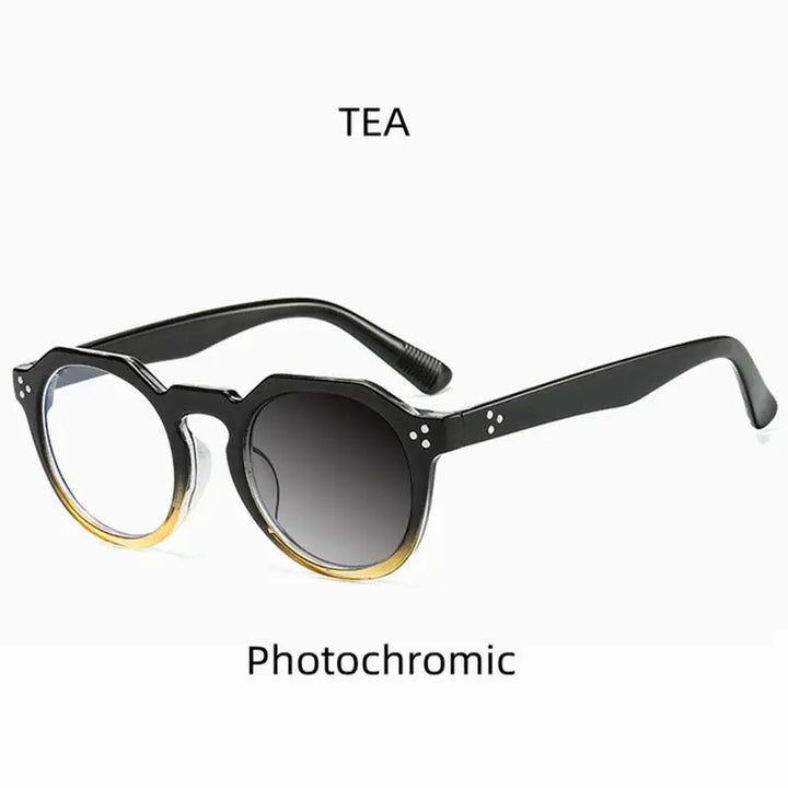 Kocolior Unisex Full Rim Round Acetate Reading Glasses 3395 Reading Glasses Kocolior