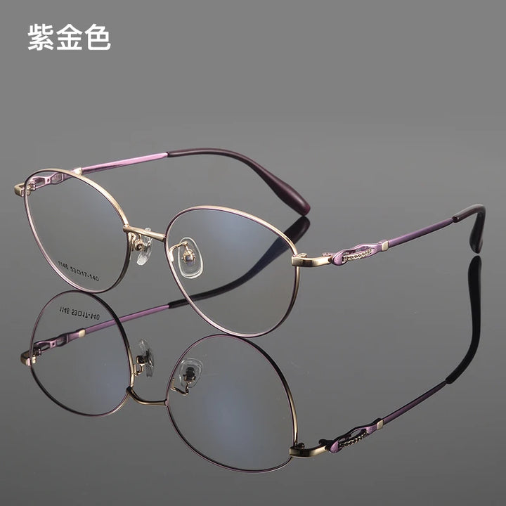 Bclear Women's Full Rim Oval Round Alloy Eyeglasses 61146