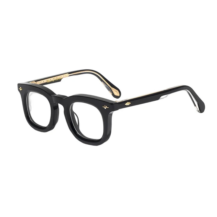 Nobler Unisex Full Rim Square Thick Acetate Eyeglasses 51093