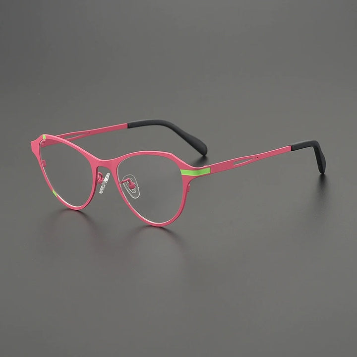 Gatenac Unisex Full Rim Brow Line Oval Titanium Eyeglasses G85878