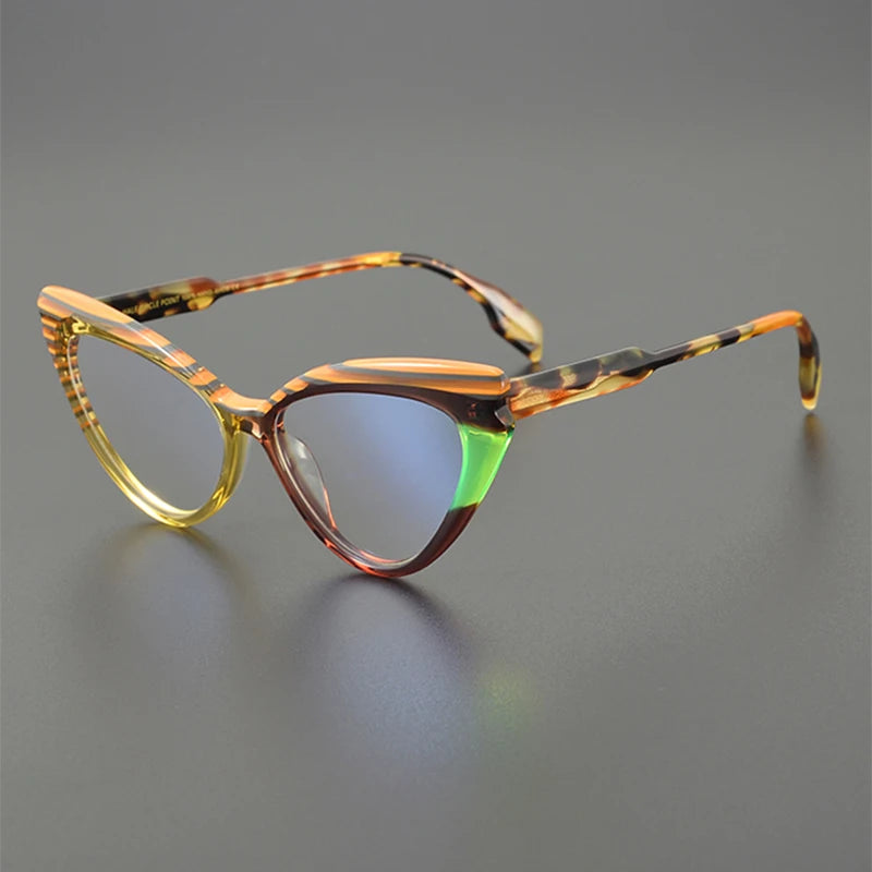 Nobler Unisex Full Rim Thick Cat Eye Acetate Eyeglasses 19334 Full Rim Nobler C2