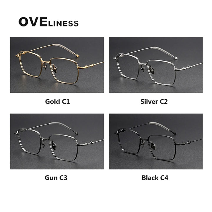 Oveliness Unisex Full Rim Square Titanium Eyeglasses 4118 Full Rim Oveliness