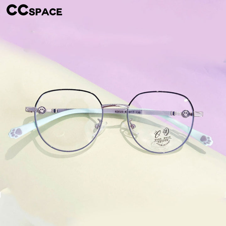 CCspace Unisex Youth Full Rim Round Alloy Eyeglasses 56564 Full Rim CCspace