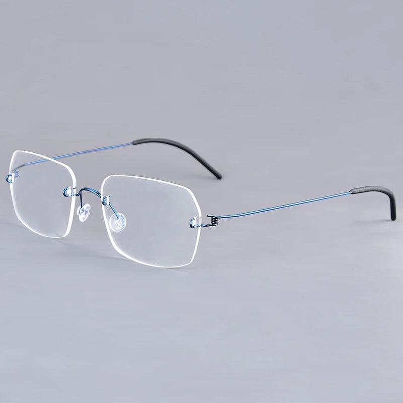 Aimee Women's Rimless Square Screwless Titanium Eyeglasses 62539