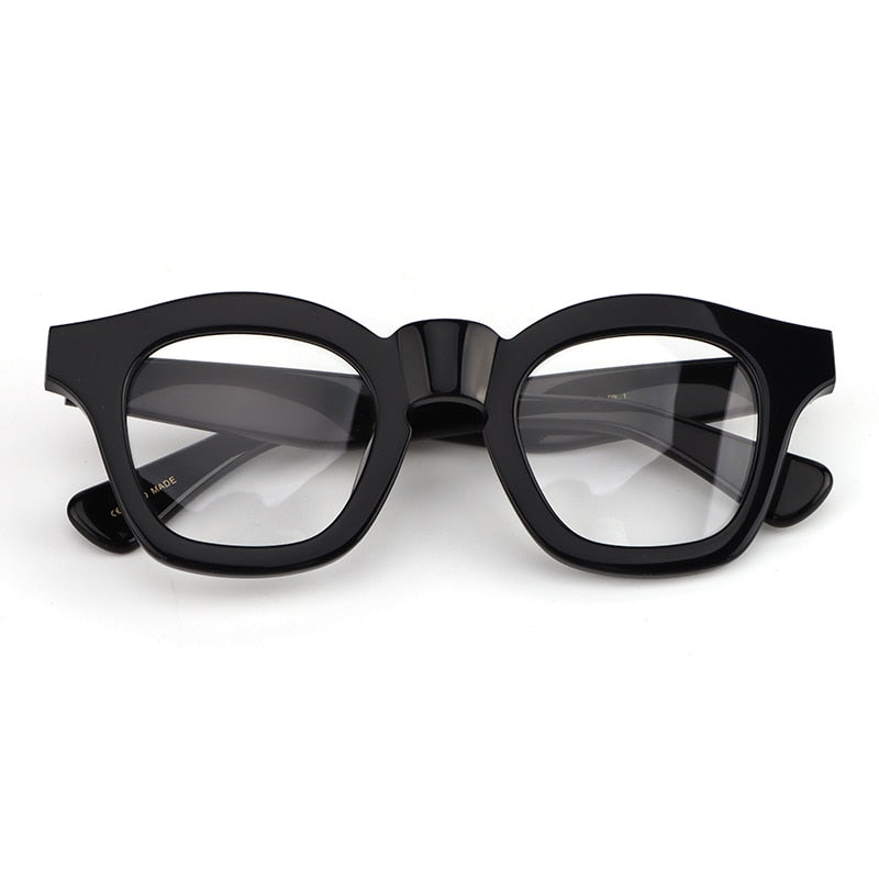 Cubojue Unisex Full Rim Square Acetate Myopic Reading Glasses 502445 Reading Glasses Cubojue