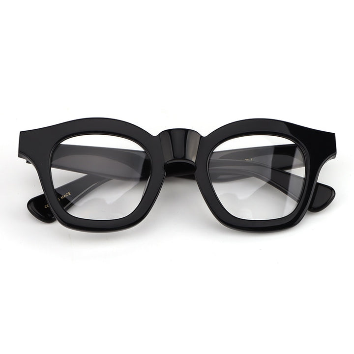 Cubojue Unisex Full Rim Square Acetate Myopic Reading Glasses 502445 Reading Glasses Cubojue