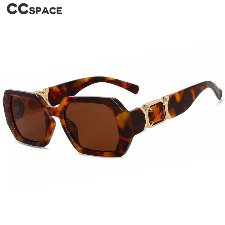 CCspace Women's Full Rim Oversized Square Resin UV400 Sunglasses 56207 Sunglasses CCspace Sunglasses