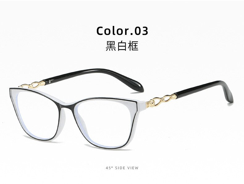CCspace Women's Full Rim Square Acetate Hyperopic Reading Glasses 56156 Reading Glasses CCspace +100 BlackWhite