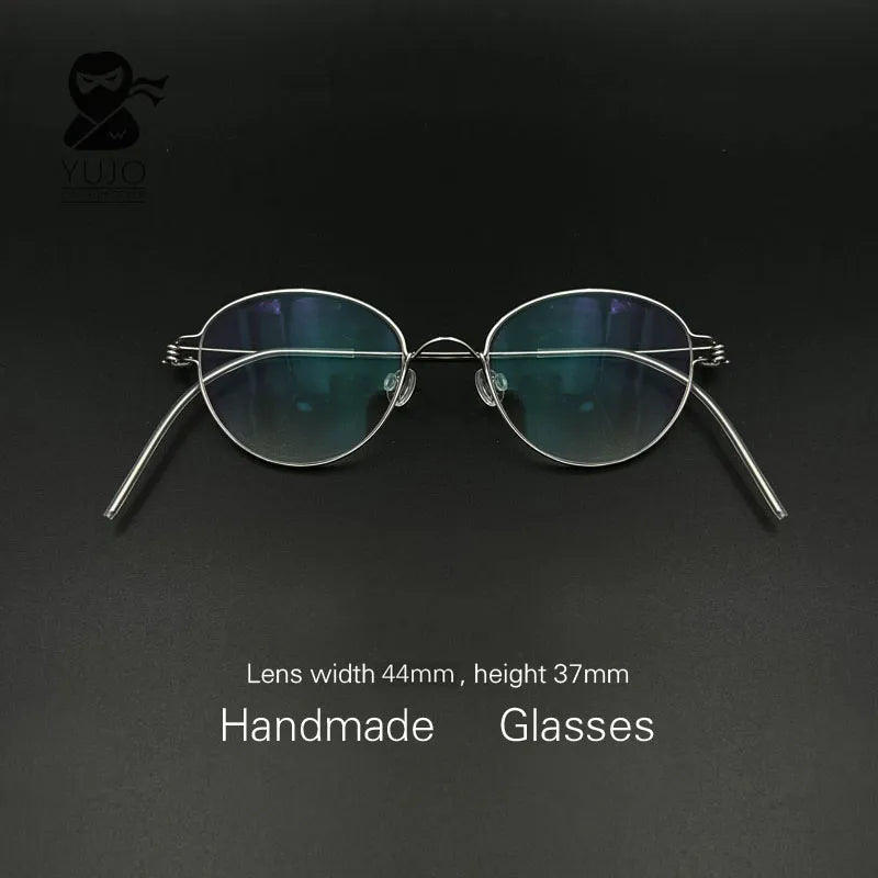 Yujo Unisex Full Rim Oval Round Stainless Steel Eyeglasses Y059 Full Rim Yujo C1 China
