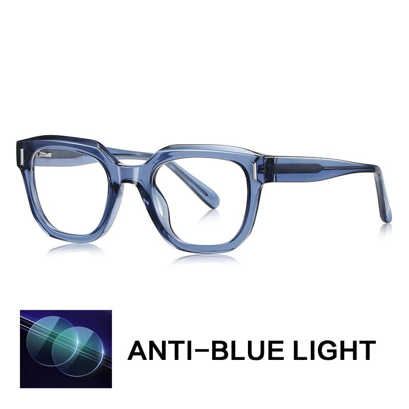 Gatenac Unisex Full Rim Polygon Tr90 Titanium Reading Glasses Gxyj9009