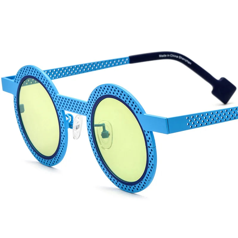 Nobler Women's Full Rim Round Titanium Polarized Sunglasses 1821 Sunglasses Nobler C2