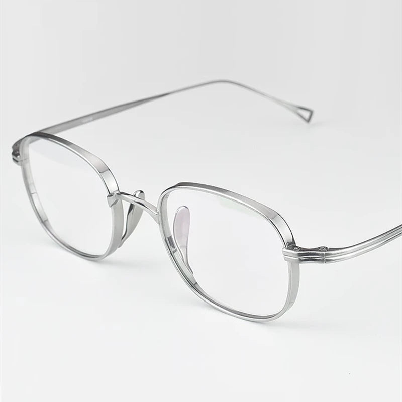 Black Mask Unisex Full Rim Square Oval Titanium Eyeglasses 19114