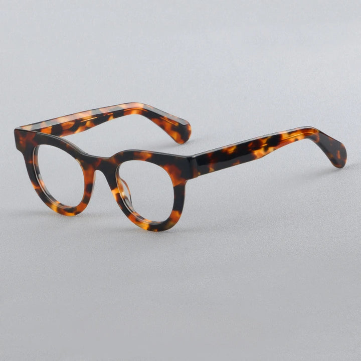 Hewei Unisex Full Rim Oval Thick Acetate Eyeglasses 882259 Full Rim Hewei