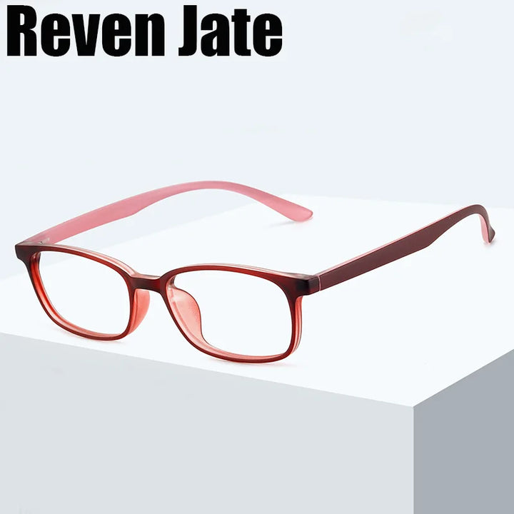Reven Jate Unisex Small Full Rim Square Plastic Eyeglasses 1056 Full Rim Reven Jate