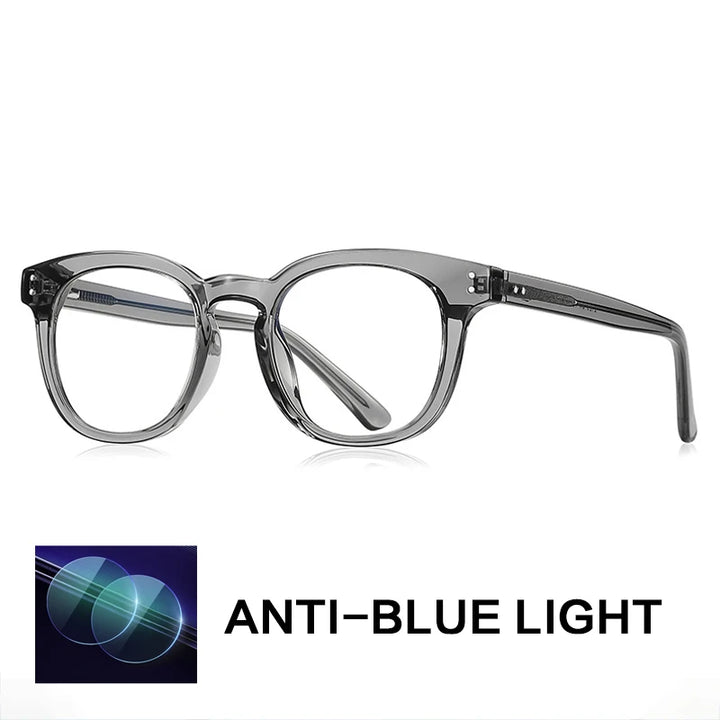 Gatenac Unisex Full Rim Square Tr 90 Titanium Reading Glasses Gxyj2125