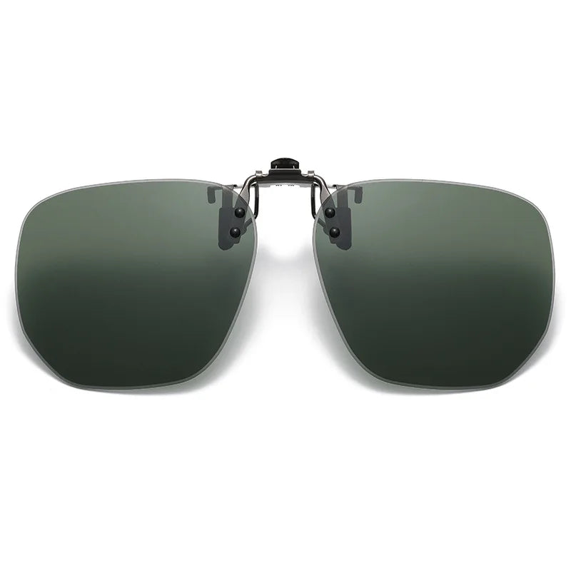 Vicky Unisex Rimless Round Tr 90 Alloy  Polarized Clip On Sunglasses V001 Clip On Sunglasses Vicky dark green