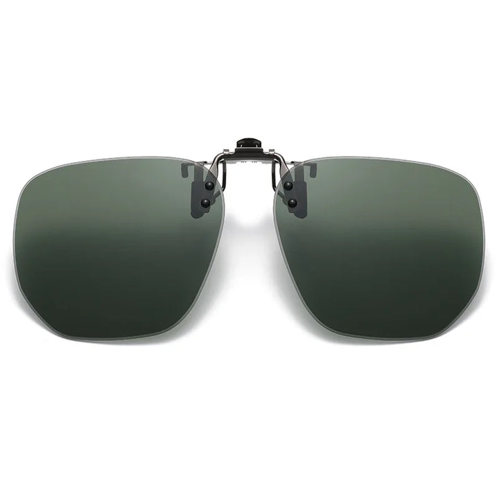 Vicky Unisex Rimless Round Tr 90 Alloy  Polarized Clip On Sunglasses V001 Clip On Sunglasses Vicky dark green