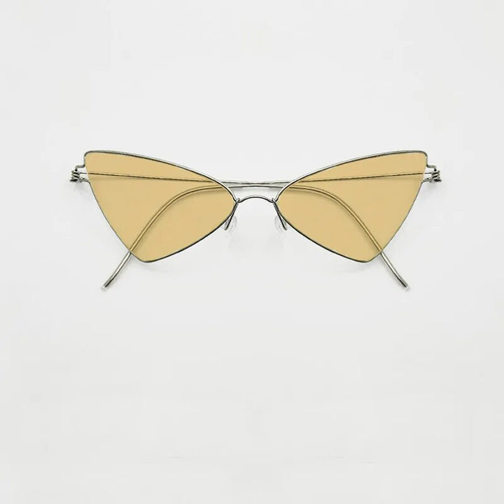 Yuujo Women's Full Rim Cat Eye Stainless Steel Polarized Sunglasses 6340 Sunglasses Yujo