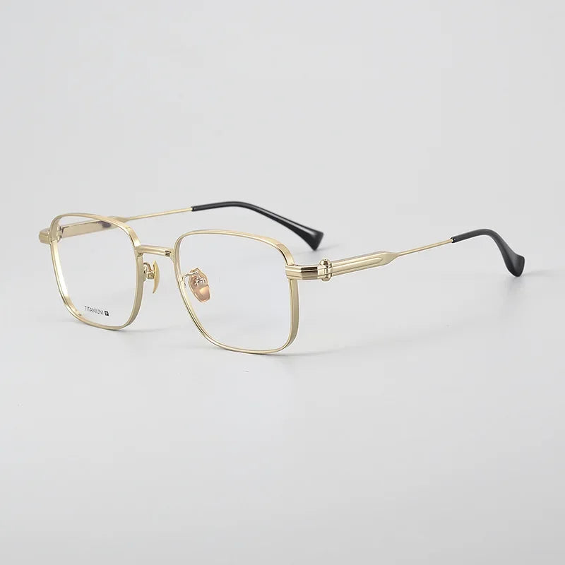 Hewei Unisex Full Rim Square Titanium Eyeglasses 824004 Full Rim Hewei C2 CHINA