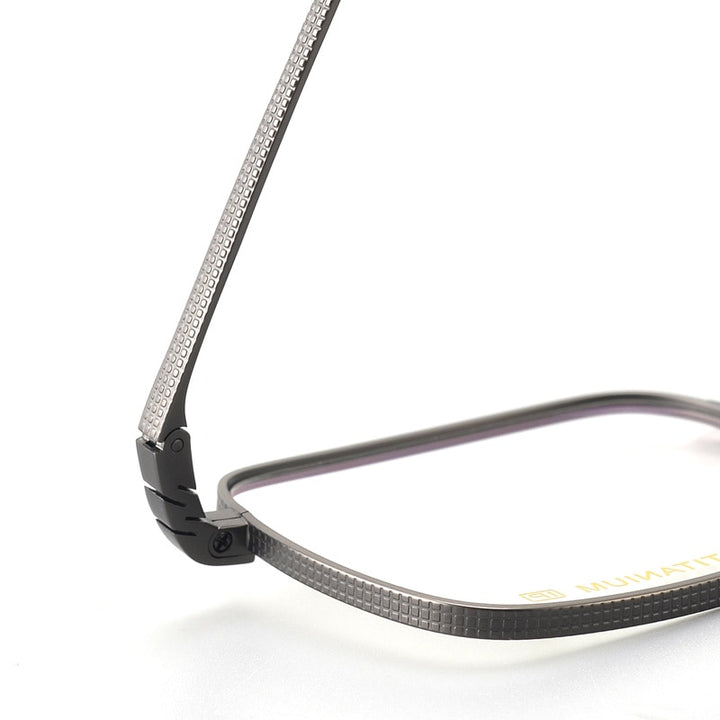 Muzz Unisex Full Rim Square Titanium Acetate Sunglasses Sunglasses Muzz