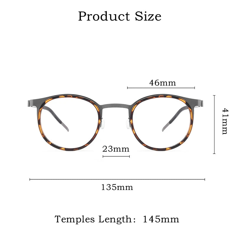 Gmei Women's Full Rim Oval Square Titanium Acetate Eyeglasses 19704