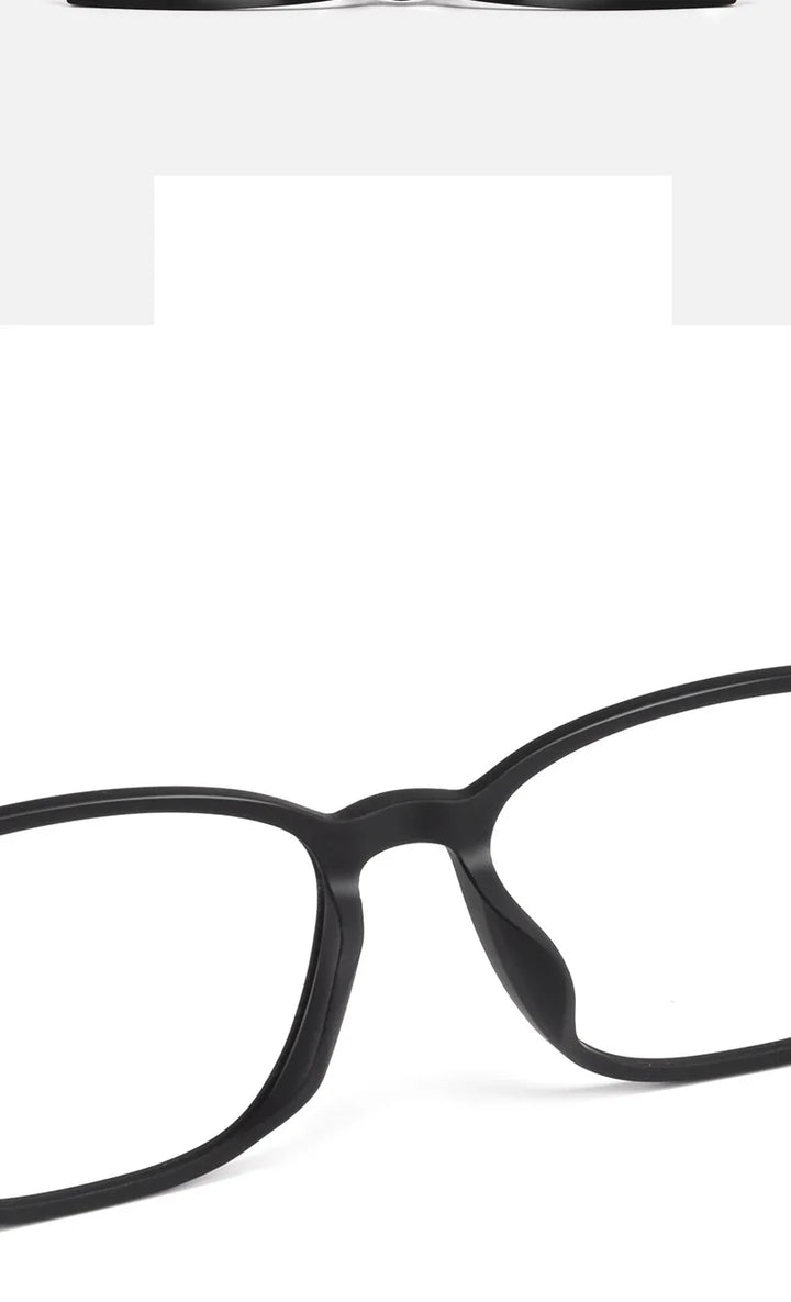 Cubojue Unisex Full Rim Square Tr 90 Titanium Eyeglasses 43095