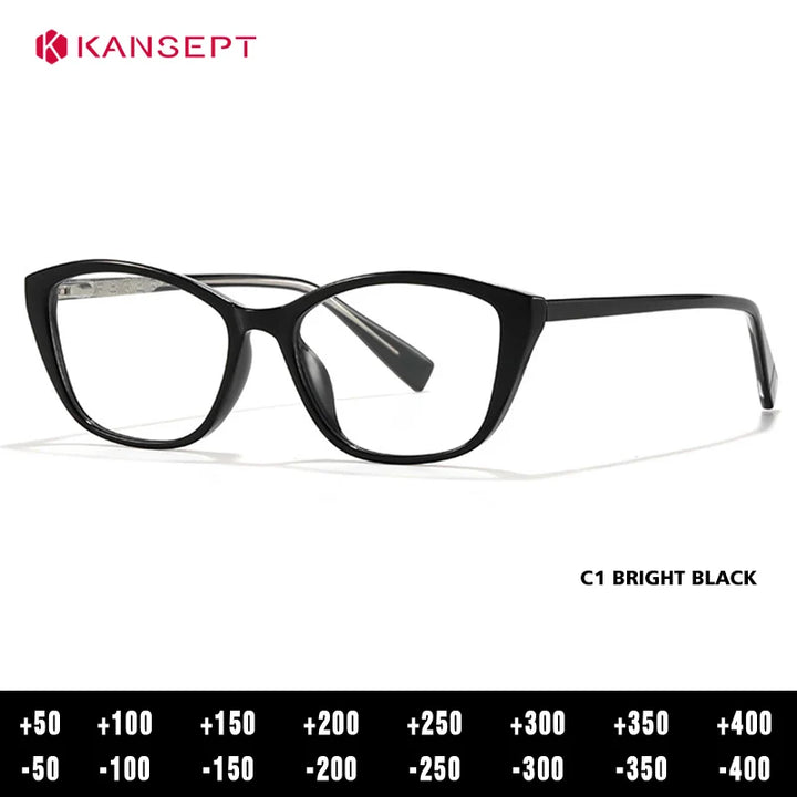 Kansept Women's Full Rim Square Tr 90 Alloy Reading Glasses 27020