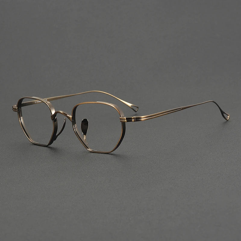 Muzz Unisex Full Rim Oval Polygon Titanium Eyeglasses 79919