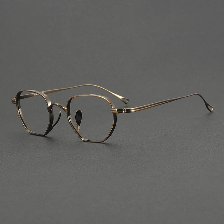 Muzz Unisex Full Rim Oval Polygon Titanium Eyeglasses 79919