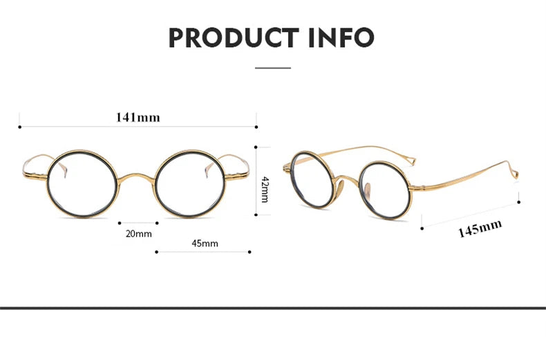 Black Mask Unisex Full Rim Round Titanium Eyeglasses Km123 Full Rim Black Mask