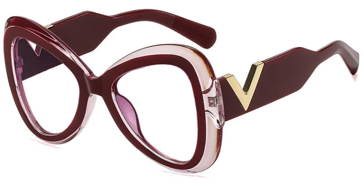 CCspace Women's Full Rim Butterfly Tr 90 Alloy Reading Glasses 802579