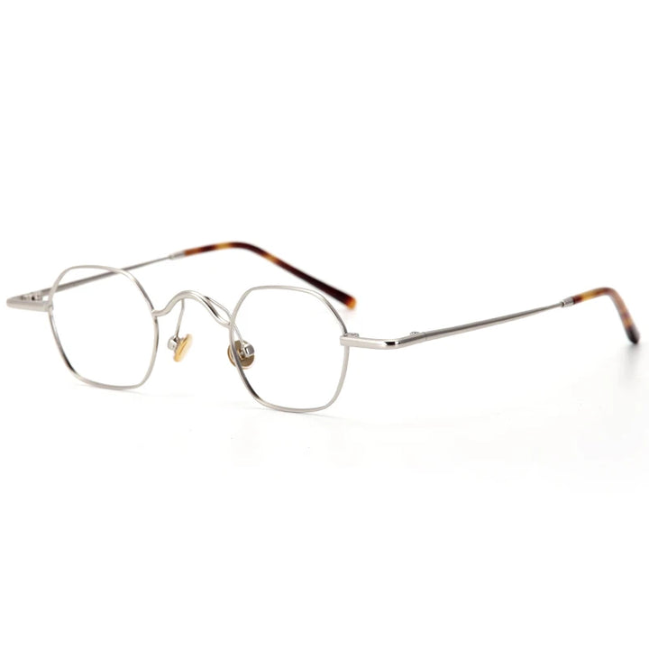 Aror Women's Full Rim Flat Top Polygon Titanium Eyeglasses 54019