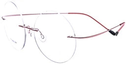 Chashma Unisex Rimless Oval Round Titanium Eyeglasses 96134