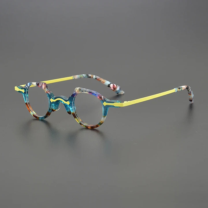 Nobler Unisex Full Rim Brow Line Round Acetate Eyeglasses 1941 Full Rim Nobler C1