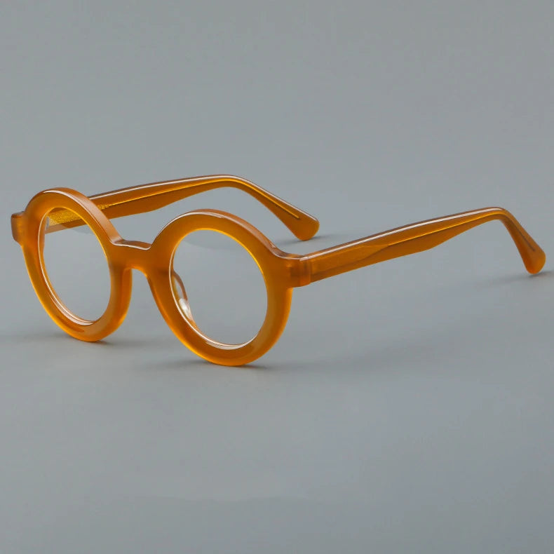 CCspace Unisex Full Rim Round Acetate Eyeglasses 57151 Full Rim CCspace C4