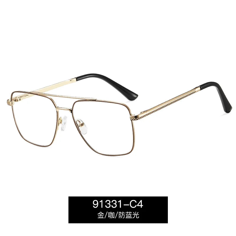 CCspace Women's Full Rim Square Double Bridge Tr 90 Alloy Reading Glasses 802600