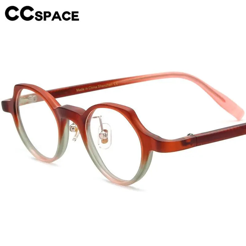 CCspace Unisex Full Rim Cat Eye Acetate Eyeglasses 56886 Full Rim CCspace