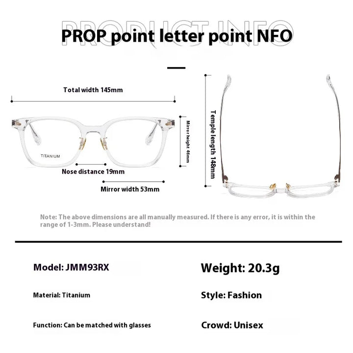 Aror Unisex Full Rim Square Acetate Eyeglasses 842193 Full Rim Aror