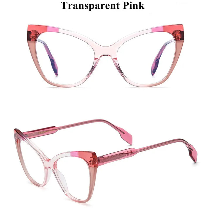 Chashma Ottica Women's Full Rim Oval Cat Eye Acetate Eyeglasses 419251