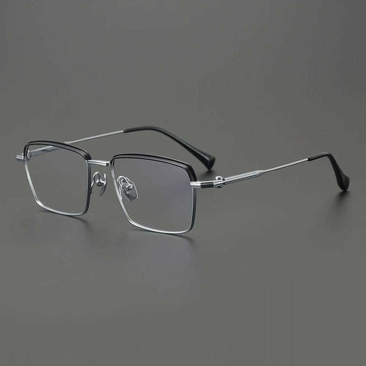 Gatenac Unisex Full Rim Square Titanium Eyeglasses Gxyj4006
